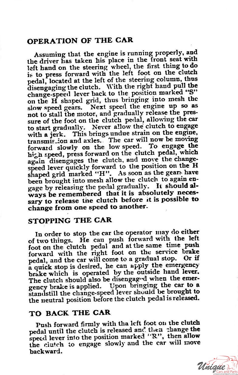 1910 Buick Model 14 Operating Instructions Page 4